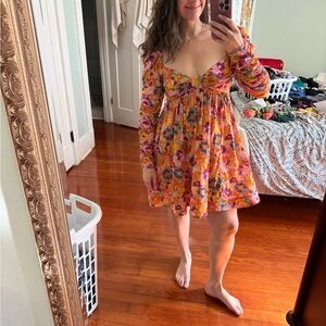 Zimmermann Violet Twist Front Mini Dress